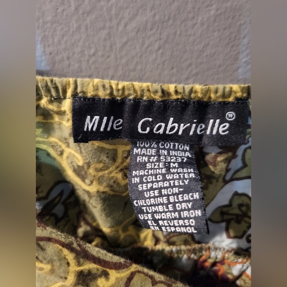 Mlle Gabrielle Bohemian Lightweight Spaghetti Strap Midi Tiered Dress | Size M - Picture 4 of 5